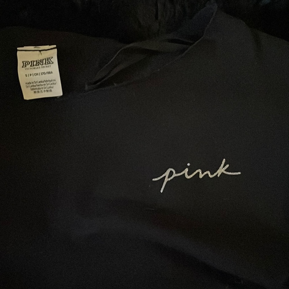 Victoria’s Secret Pink black blinged sweater